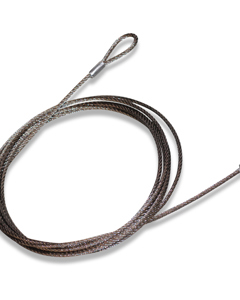 Traction rope 1995lg 2.00mm SST with eye/wire rope clamp